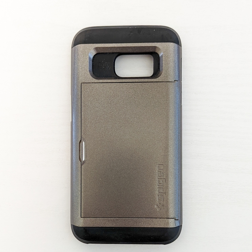 Spigen Slim Armor CS Samsung Galaxy S7 Case with Card Holder – Gunmetal